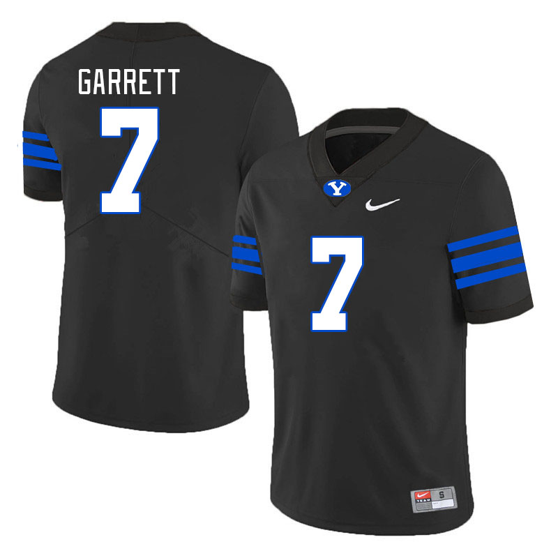 Men #7 Kamden Garrett BYU Cougars College Football Jerseys Stitched Sale-Black